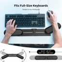 AboveTEK Keyboard Wrist Rest Adjustable Angle & 25-Inch Length, Foldable Ergonomic Memory Foam Support for Computer, Laptop & Gaming Non-Slip, Relieves Forearm & Elbow Pain for Typing & Mouse Use