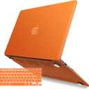IBENZER Compatible with Old Version MacBook Air 13 Inch Case (2010-2017 Release). Models: A1466 / A1369, Plastic Hard Shell Case with Keyboard Cover for Mac Air 13, Orange, A13OR+1