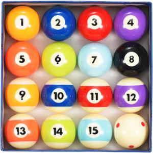 PATIKIL Billiard Balls Set, 2-1/4" Regulation Size Full 16 Professional Billiards Ball, Pool Table Balls for Replacement PATIKIL Billiard Balls Set, 2-1/4" Regulation Size Full 16 Professional Billiards Ball, Pool Table Balls for Replacement