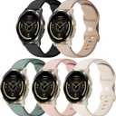 5 Pack 18mm Silicone Watch Band Compatible with Garmin Vivoactive 4S/Vivomove 3S/Venu 3S 41mm/Venu 4 41mm/Venu 2S/Forerunner 255S/265S, Quick Release Soft Sport Straps for Women Men