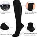 2 x 3-Pairs Compression Socks for Women Men (15-20 mmHg), Compression Stocking for Swelling, Nurse, Flight
