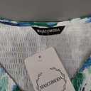 MASCOMODA Womens 2025 Fall Long Sleeve Floral Maxi Dress Casual Smocked V Neck Boho A Line Flowy Long Wedding Guest Dresses (Floral White Green) Small 