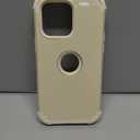 IDweel for iPhone 16 Pro Max Case with Screen Protector for Women, 3 in 1 Shockproof Slim Fit Hybrid Heavy Duty Hard PC Cover Soft Silicone Bumper Full Body Anti-Fingerprint Case,Glitter Yellow