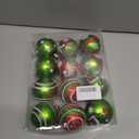 12Pcs Christmas Balls Tree Decorations, 2.4inch Plastic Shatterproof Glitter Hanging Ornaments for Christmas Tree Home Kitchen Office Indoor Xmas Tree Wall Window Fireplace Mantel Decor (Grey Pink White Red Brown)