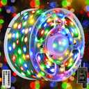 Ollny Christmas Lights, 198 FT 600 LED Outdoor Waterproof Plug in Christmas Tree Lights with 8 Modes Remote Timer, String Lights for House Yard Outside Indoor Xmas Decorations Multicolor