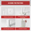 Li & Zhao Standing Paper Towel Holder Countertop - Silicone Papertowel Holder for Kitchen Paper Towel Stand with Weighted Base Suction Cups Paper Towel Roll Holder Paper Towels Holder(White)