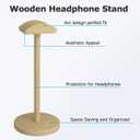 Headphone for Desk Hanger Holder Organizer Keeper Racks Storage Mount Gaming Headset Stand Premium Functional Craftmanship Headset Stand (Wood Tone)