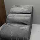 Romrol Dog Stairs Ramp for Beds Couches, 15.7” H 33D Extra Wide Pet Steps with Durable Non-Slip Waterproof Fabric Cover, Dog Slope Stairs for Small Dogs and Cats or Pets Friendly, 3-Tiers, Grey