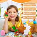 Easter Basket Stuffers Toys for Kids, Prefilled Easter Eggs Fillers with Farm Building Blocks Toys for Boys Girls Gifts Ideas Egg Hunt Party Favors Supplies