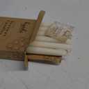 Hyoola 10" Beeswax Taper Candles 12 Pack - Handmade, All Natural, 100% Pure Unscented Bee Wax Candle - Tall, Decorative, White - 10 Hour Burn Time