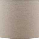 Aspen Creative 31461A Transitional Hardback Drum (Cylinder) Shape Spider Construction Lamp Shade in Beige, 17" Top x 17" Bottom x 10" Height
