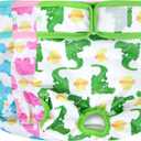 wegreeco Luxury Washable Reusable Dog Diapers (Stylish Pattern) - Female Dog Diapers, Doggie Diapers, 3 Pack (Fancy, Medium) (Medium (12"-15" Waist))