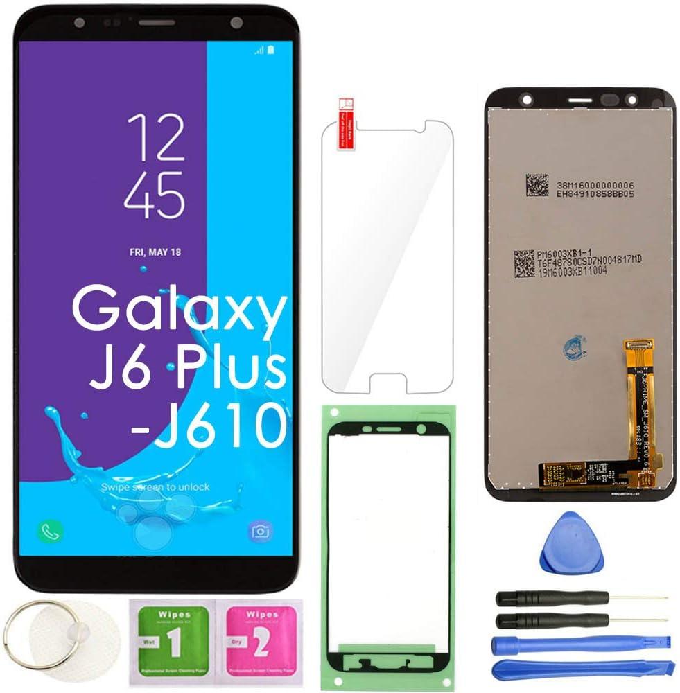 J6 Plus LCD Screen Replacement Touch Display Digitizer Assembly (Black) for Samsung Galaxy J6+ 2018 / J6 Plus SM-J610 J610G/DS J610F J610FN 6.0 inch Assembly
