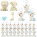 40 Sets Safari Animal Baby Shower Soaps Favors for Guests Jungle Greeting Card Bath Gift for Birthday Party (animal,Blue)