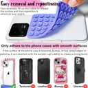 4 x PKYAA 2 Pack Silicone Suction Cup Phone Case Mount Double Sided, Hands-Free Silicon Phone Grip with Higher Suction Power for Selfies and Videos, Non Slip Phone Accessories (LightPink&White)
