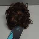 Short Brown Curly Wig with Bangs Wigs for Women Brown Bob Curly Shaggy Synthetic Full Natural Looking Daily Paty Halloween Wig