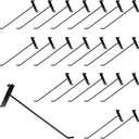 12 Inch Gridwall Hooks, Grid Panel Hanging Hooks for Retail, Home, and Workspace Organization, Displays, and Storage Solutions(40Pack,Black)