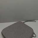 Memory Foam Chair Pads for Dining Room - Thick and Comfortable Non Slip Kitchen Seat Cushions with Machine Washable Cover and Ties [15 X 15 X 2 Inches] - Dark Gray