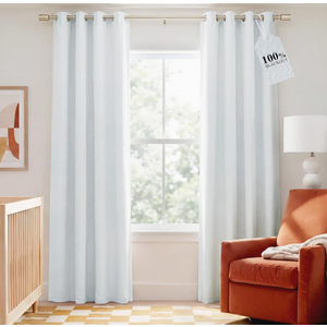 NICETOWN Natural 100% Blackout Linen Curtains 84 inch Long Burg for Living Room, 2 Panels, 52" Wide, Farmhouse Thick Completely Blackout Window Treatment Thermal Insulated Warm Drapes for Winter