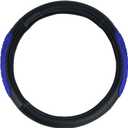 FH Group Universal Fit Ultra Grip Silicone and Faux Leather Steering Wheel Cover fits Most Cars, SUVs Blue