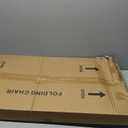 1 Pack Bulk Folding Chairs with Padded Cushion, Single Black Steel Metal Frame Foldable Chair for Indoor and Outdoor, Portable Stackable Commercial Seat for Bedroom Patio Party Event (Black Pu Leather)