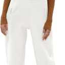 Women's Winter Fleece Overalls Warm Fuzzy Jumpsuits Adjustable Strap Sleeveless Loose Casual Fluffy Bib Overalls Pants (X-Large, Beige)