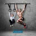IRONWALLS Pull Up Bar Wall Mounted Home Gym, 500lbs Capacity Heavy Duty Iron Chin Up Bar Upper Body Workout Bar for Strength Training Equipment, Fitness Exercise Frame for Indoor Outdoor Use