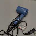 Conair Travel Hair Dryer with Dual Voltage, 1600W Compact Blow Dryer with Folding Handle, Blue