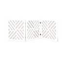 Indoor/Outdoor Solid Wood Lattice Freestanding Foldable Adjustable 3-Section Pet Gate