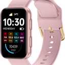 MorePro Health Fitness Tracker with Blood oxy-gen Monitor and 24/7 Heart Rate and Blood Pressure, Sleep Monitor, 120+ Sport Modes Waterproof Fitness Watch for Women Men Android iOS, Pink