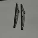 Front Wiper Blades Set, 12in Front Wipers Pair, Universal Windshield Wiper Blade, Stainless Steel Windshield Wipers Blades Polished Silver with Rubber Pad for Most Cars