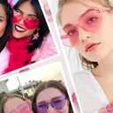18 Pairs Heart Sunglasses Rimless Heart Shaped Glasses Bulk Pack for Women Colored Party Birthday (Purple)