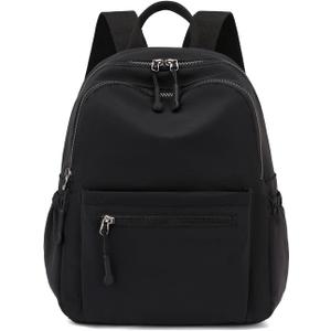 Tanweibago Mini Nylon Women Backpacks,11L Small Ladies backpacks Casual Lightweight Women Shopping Travel Daypack (Z1-black)