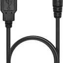 PChero USB to DC 2.0mm Charger Charging Cable for Mini S530 Smallest Invisible Wireless Bluetooth Earbuds Earphones Headphones Headset and Bluetooth Shower Speaker (Black - 1pc)