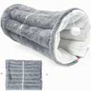 Cat Tunnels for Indoor Cats,Kitty Pad with Two Balls,Warm Cats Tube,Washable Cat Mat with Cat Toys (Gray, M)