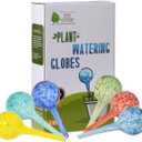 Automatic Plant Watering Globes Self Watering Planter Inserts (Set of 6) | Hands Free Multicolor Glass Bulbs | Planter Spikes to Support Indoor & Outdoor Plant Health (100ml)
