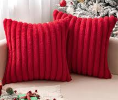 Pillow Cases 4 Pack 19 In, Red Fur
