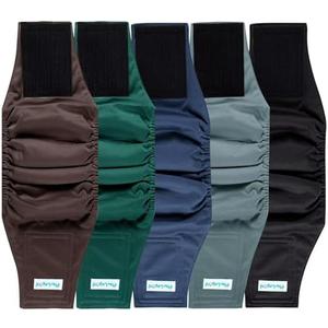 Paw Legend Washable Dogs Diapers Male Dog Belly Bands for Male Dogs Diapers Reusable Puppy & Doggie Diapers Male (3 Pack, Large)