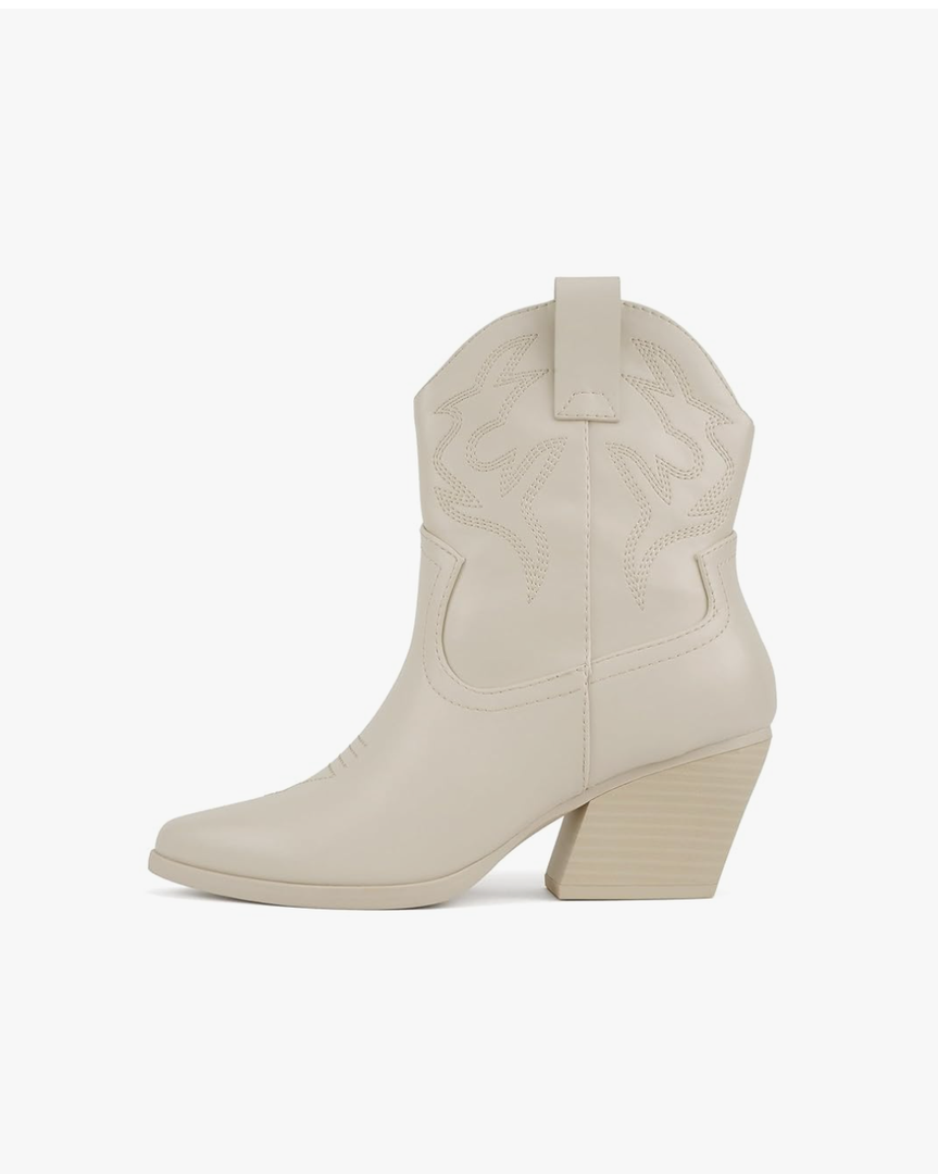 Soda “BLAZING” ~ Women Western Bootie Pointe Toe with Low Heel  8 1/2
