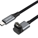 AGVEE 1.5ft Charger for Garmin Watch USB C, L-Shape Charging Cable for Fenix, Forerunner, Vivoactive, Instinct, Venu, Tactix, Approach, D2, Quatix Series, Right Angle Braided, Dark Gray