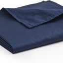 YnM Exclusive Cotton Duvet Cover for Weighted Blankets with 16 Strings (Navy, 60"x80")