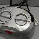 Amazon Basics Ceramic Space Heater, Portable Indoor Heating Solution, With Overheat and Tip-Over Protection, Thermostat, Non-Oscillating, 1500W, Fast Heating, 7.52"D x 6.34"W x 9.45"H, Silver