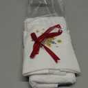 Quera 2 Pack Christmas Hand Towels 100% Cotton Embroidered Premium Luxury Decor Bathroom Decorative Dish Towels Set for Drying, Cleaning, Cooking, Holiday Towels Gift Set 13.7'' x 29.5'', Snowflake (Gold and Silver)