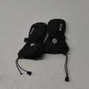 MCTi Kids Mittens Waterproof Winter Ski Warm Sherpa Fleece Lined Removable Insert (XXX-Small(Fits 2-4 years), Black)