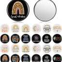Chunful 24 Pcs Social Worker Appreciation Gifts Bulk for Women Inspirational Compact Mirror, Round Portable Pocket Mirror, Social Worker Gifts for Employee, Nurses, Teachers, Caregivers