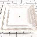 Tosnail 3 Pack 3 Tiers White Plastic Cupcake Stand Dessert Stand Tiered Serving Trays - Round, Square, Flower