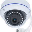 HD 5MP 4MP PoE IP 180 Degree Wide Angle Dome CCTV Security Camera 1.7mm Fisheye Lens Outdoor/Indoor H.265 with Mic/Audio Night Vision Surveillance Network Camera