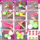 4 Sets Pink Blue Yellow Green Balloons Kit Rainbow Balloons with Base for Table Centerpieces Cartoon Magic Theme Party Decoration for Birthday Baby Shower Gender Reveal