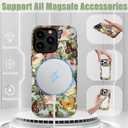 Compatible for iPhone 14 Pro Max Case Vintage Butterfly Rose Cute Aethetic Design for Women Girl [Compatible with Magsafe] Shockproof Anti-scratch Phone Case for iPhone 14 Pro Max, Retro Butterflies