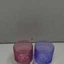 Colored Vintage Hobnail Drinking Glasses Set of 2, Embossed Water Tumbler 12oz, Kitchen & Bar Beaded Glass Cups, Beverage Glass Cups for Water, Beer, Juice, Cocktail Glassware, Mixed Color